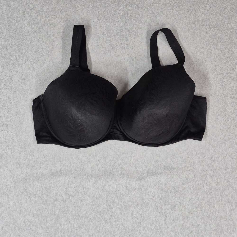Wacoal Women Bra 40DDD Black T Shirt Underwired Lightly Lined
